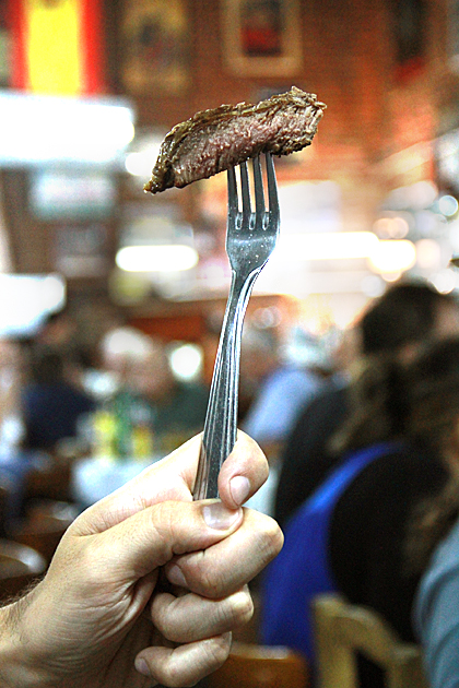 Eating Steak in Buenos Aires
