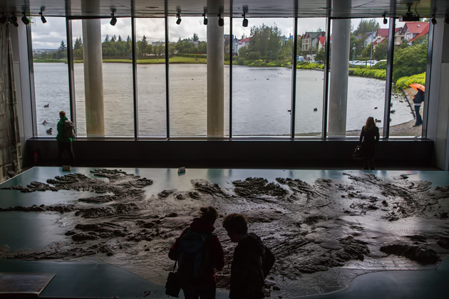 Giant map of Iceland