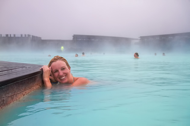 Woman at the Blue Lagoon in Iceland