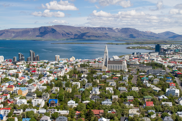 A view of Reykjavík from the Hallgrímskirkja