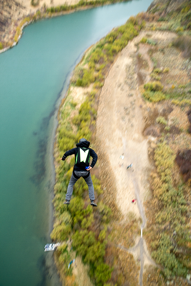 Base jumping in Idaho