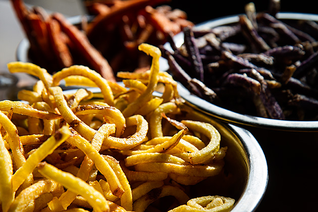 purple potatoes fries