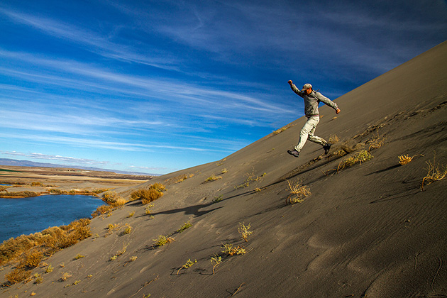 American on sand dune