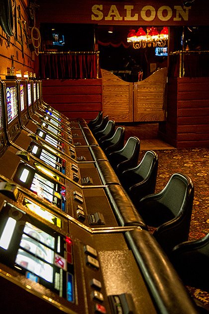 Row of slot machines