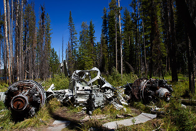 Loon lake crashed airplane in the woods