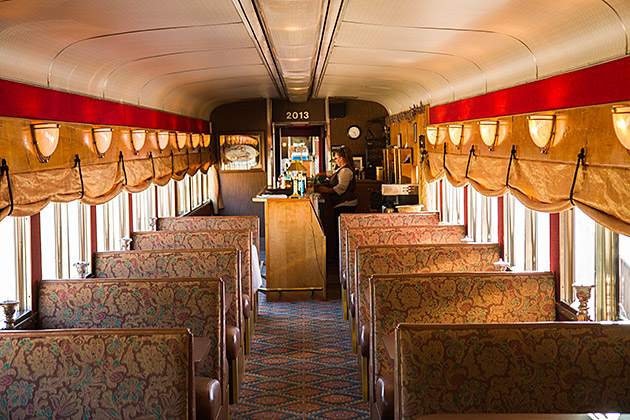 Thunder mountain line in Idaho view of the inside of a wagon