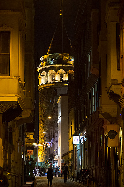 Galata tower at night