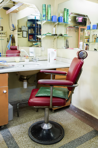 Barbershop chair in Istanbul