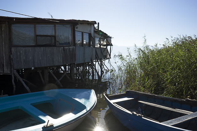 Lake Prespa and boats