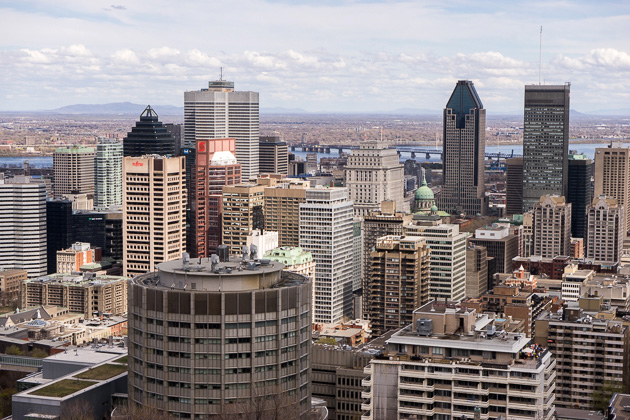 View from Kondiaronk Belvedere in Montreal