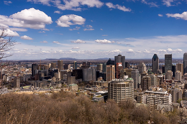 View over Montreal from Kondiaronk Belvedere