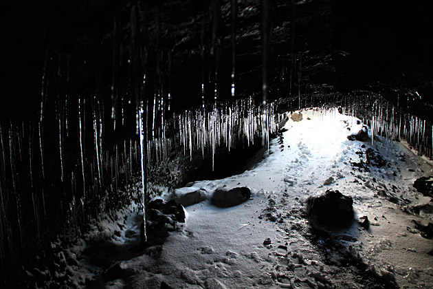 Mount Etna volcano cave