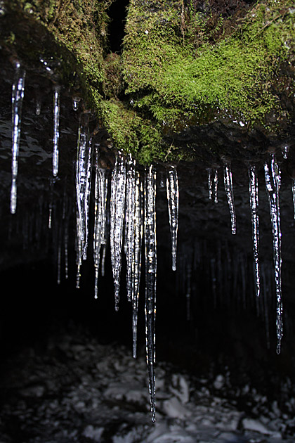 Ice on mount etna