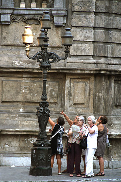 Tourists in Palermo