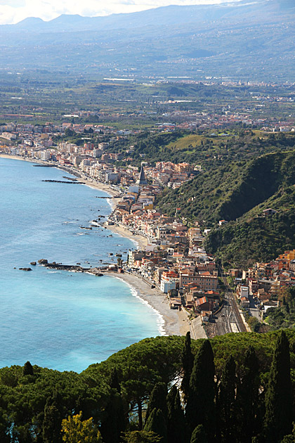 Taormina Views of the coast