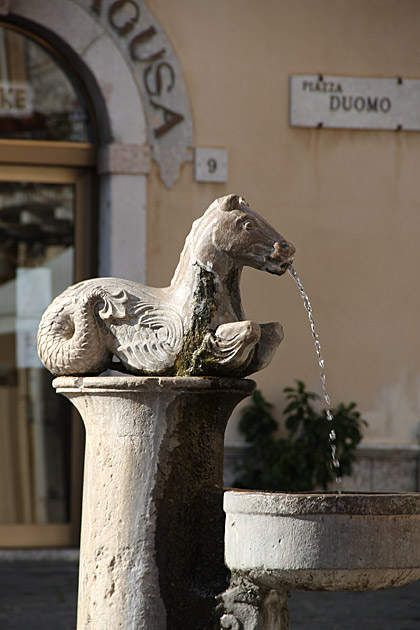 Taormina horse fountain