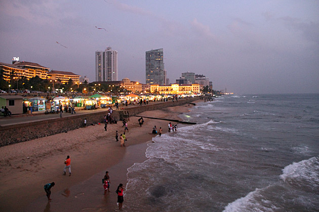 Beach Galle Face Green Colombo Sri Lanka