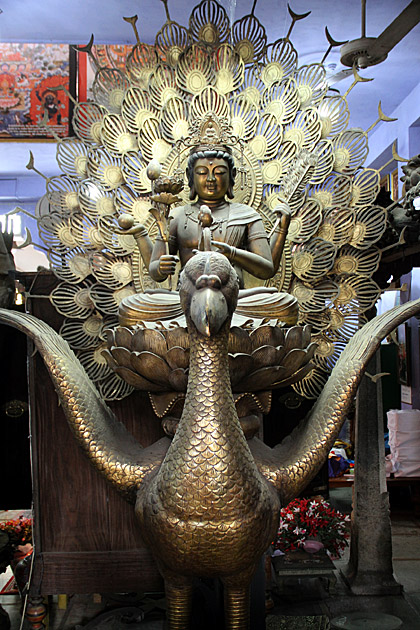 Gangaramaya Temple peacock
