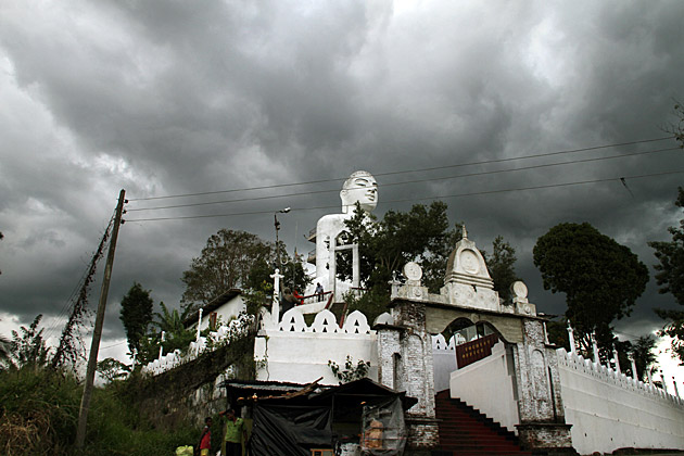 Big white Buddha Kandy Sri Lanka