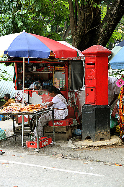 Kandy Sri Lanka red mailbox