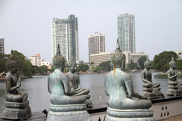 Modern and old Colombo Sri Lanka