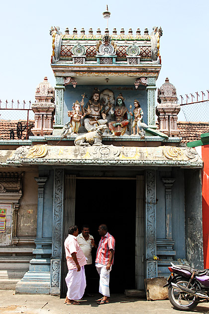 Hindi temple entrance in Colombo Sri Lanka
