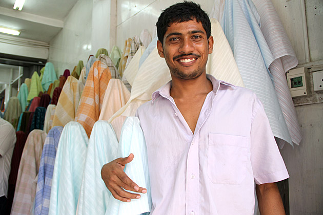 Textile seller in Colombo Sri Lanka