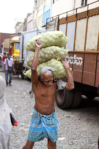 Potato delivery by old man