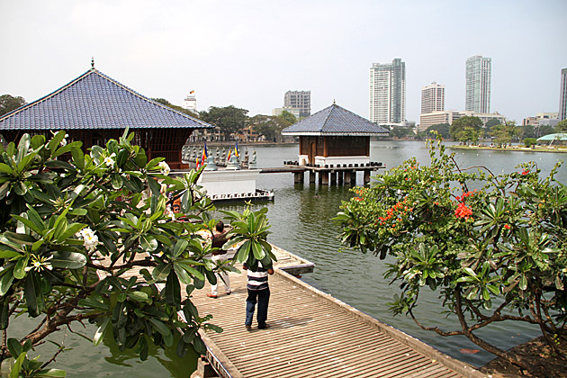 Modern temple in Colombo Sri Lanka