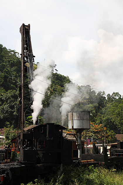 Steam engine in Sri Lanka train