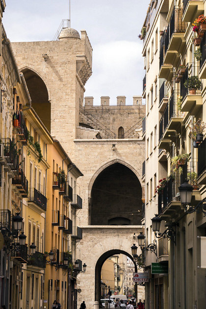 Torres de Quart view from behind