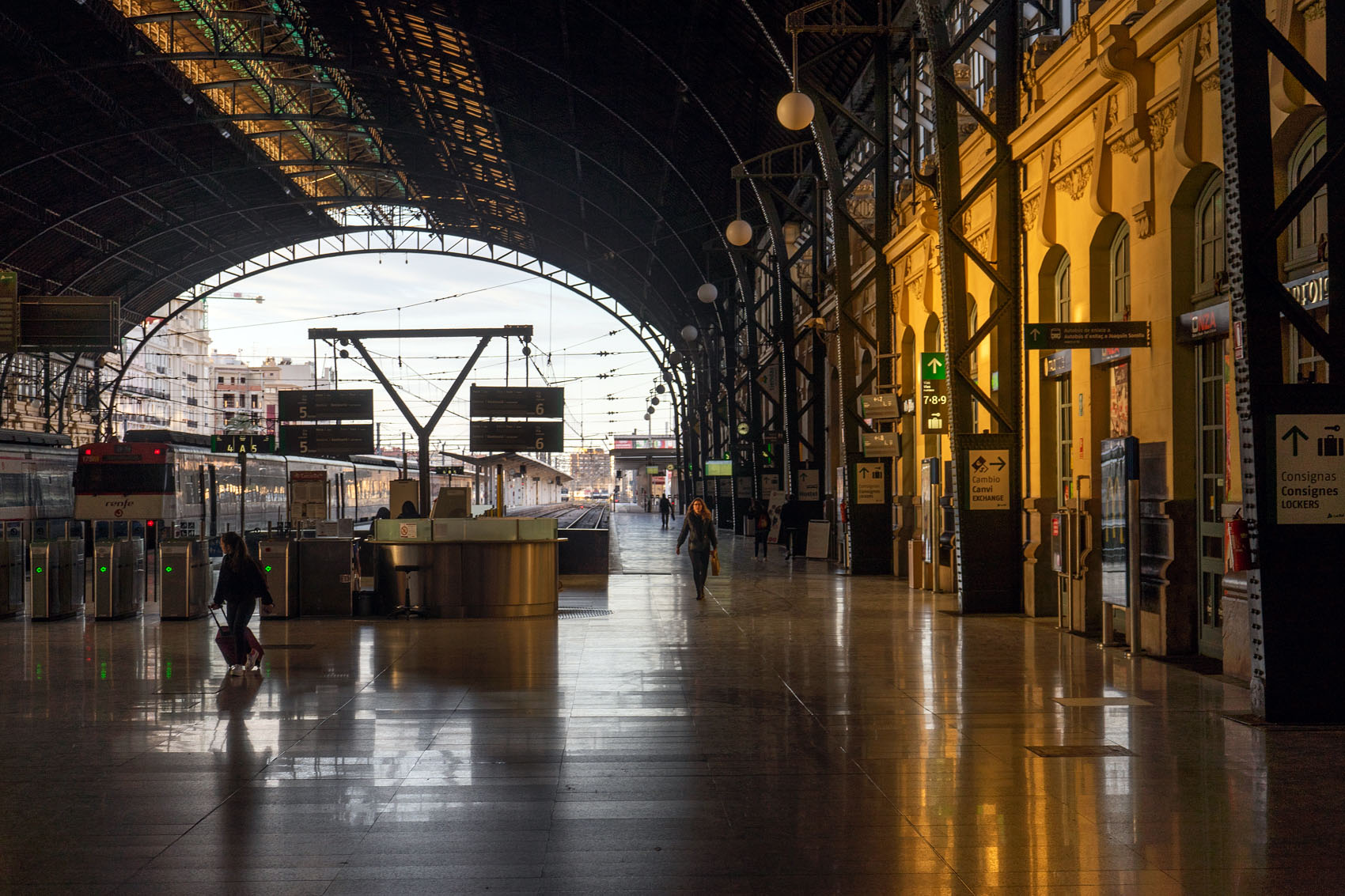 Valencia Train Station Morning Light