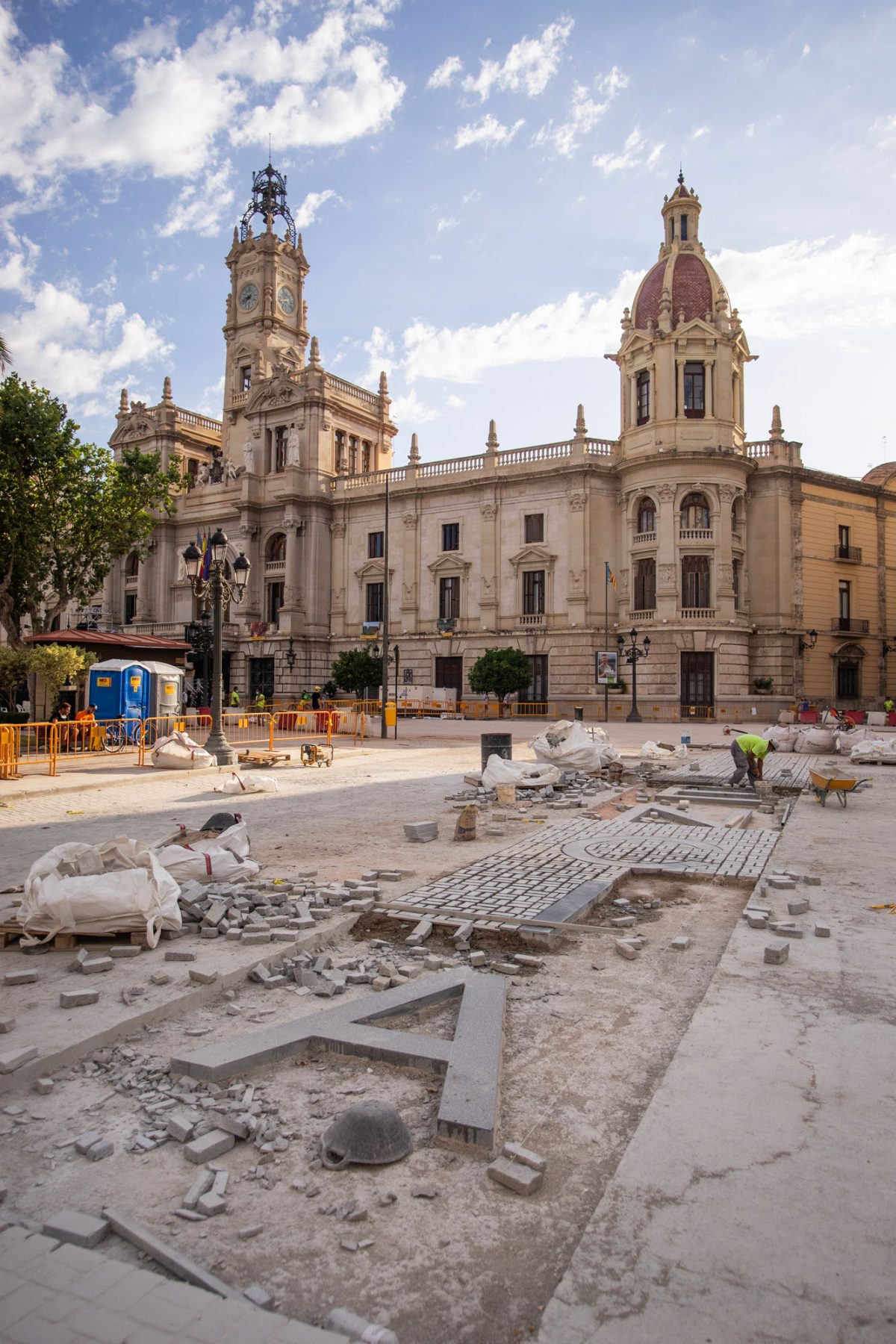 Valencia Name Tag Constructions at Plaza del Ayuntamiento.