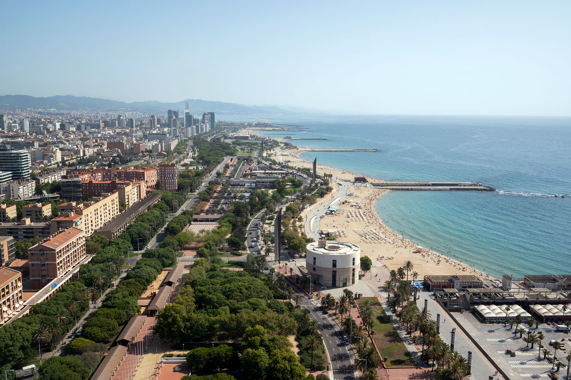Beach Barcelona Photo Aerial