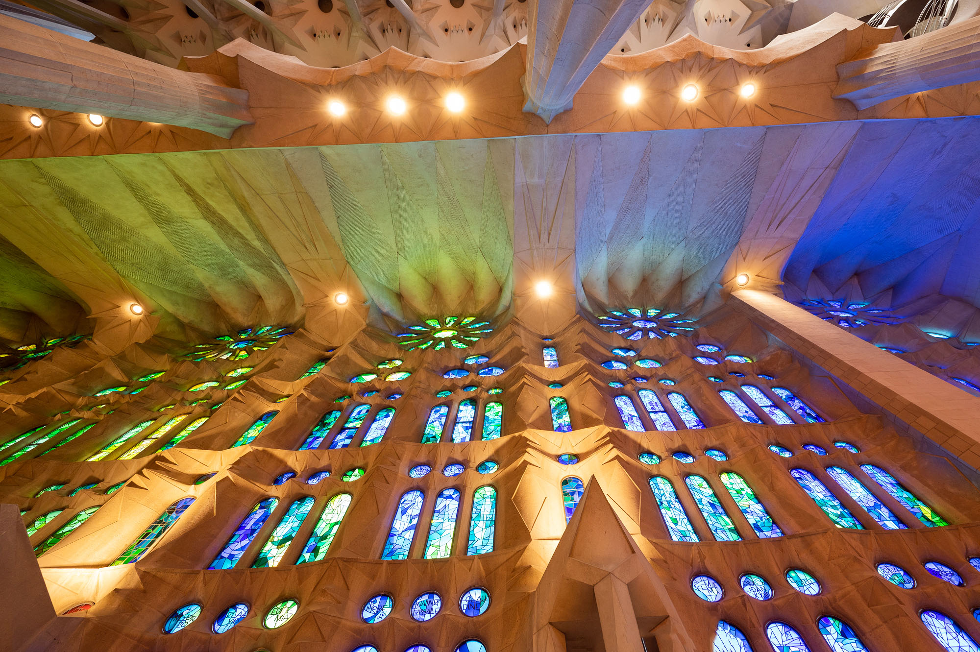 Sagrada Familia Blue Stained Glass
