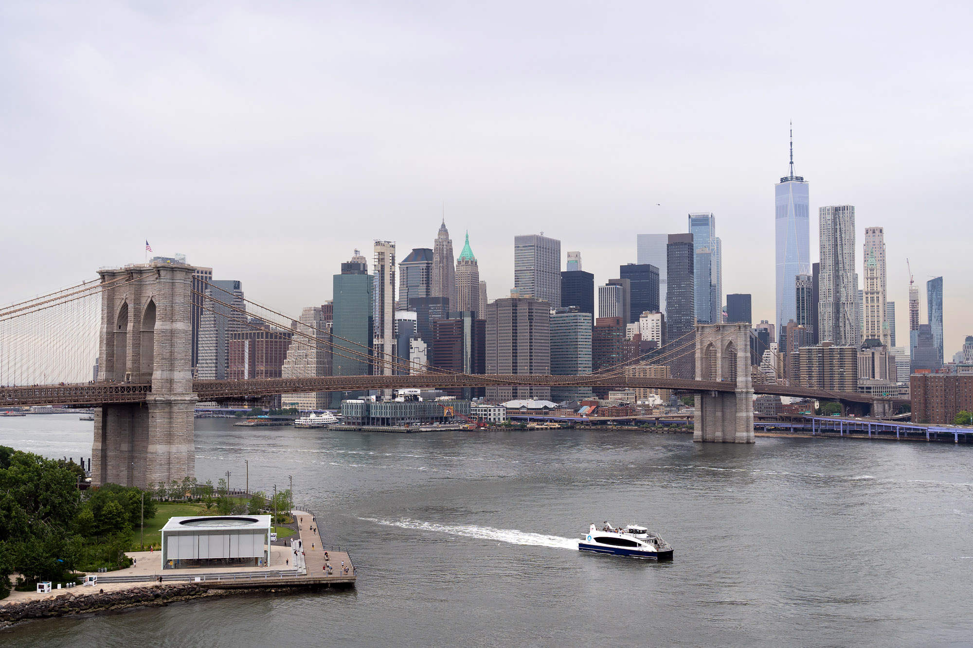 Brooklyn Bridge seen from the Manhattan Bridge