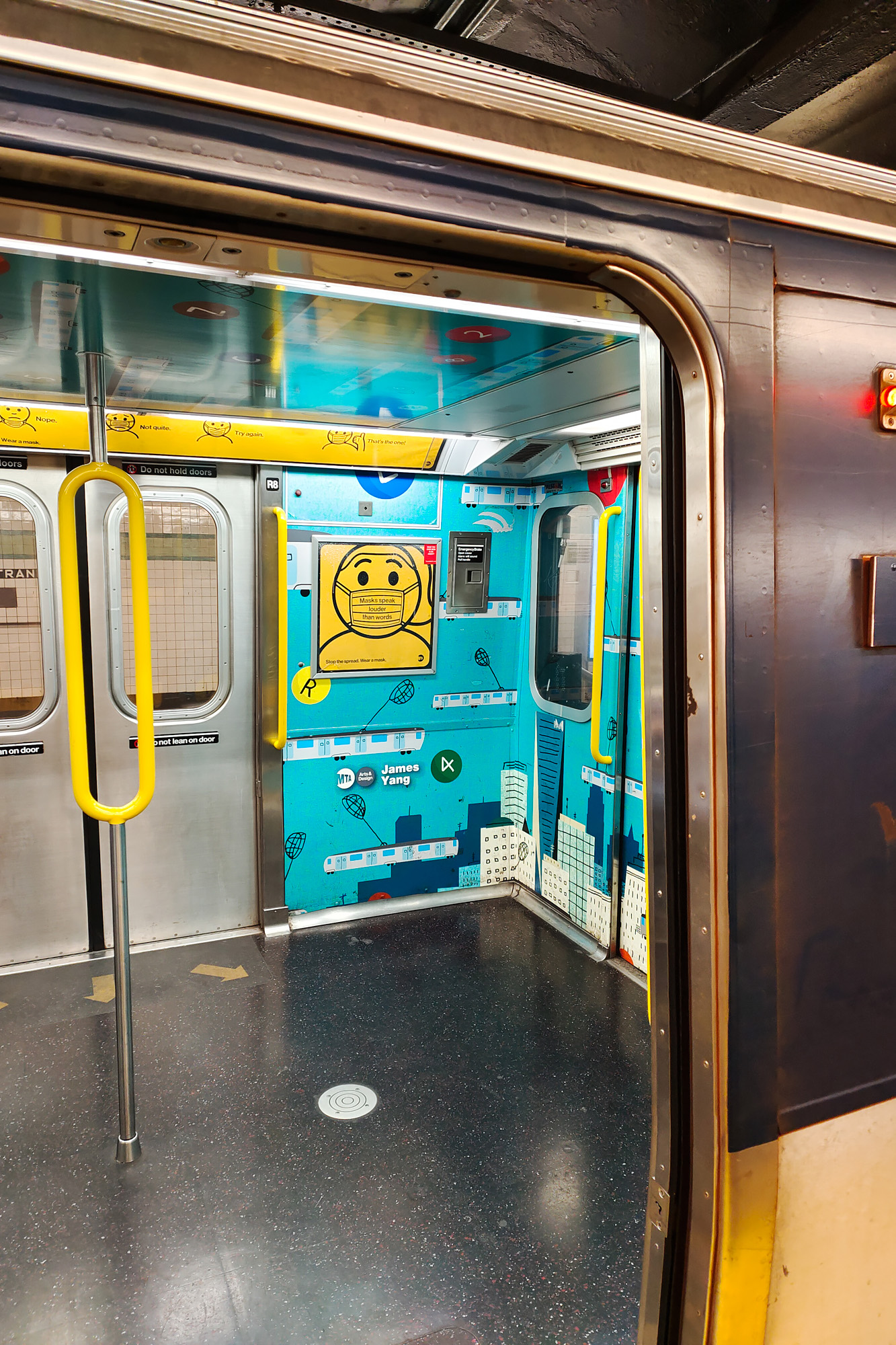 Colorful Subway Train New York City