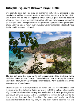 Curacao eBook sample page