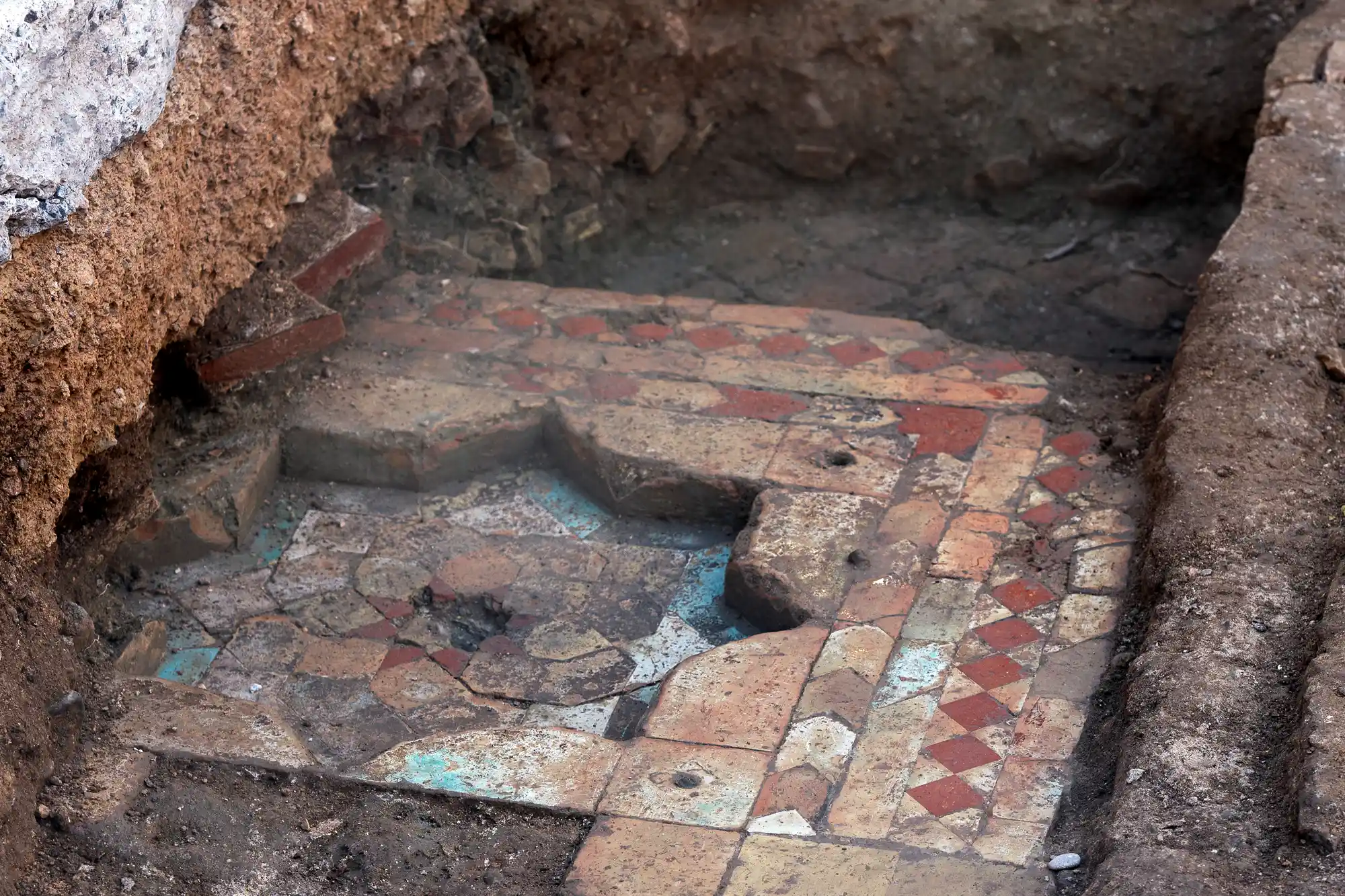 Ruins of moorish bath house while digging in el carmen, Valencia