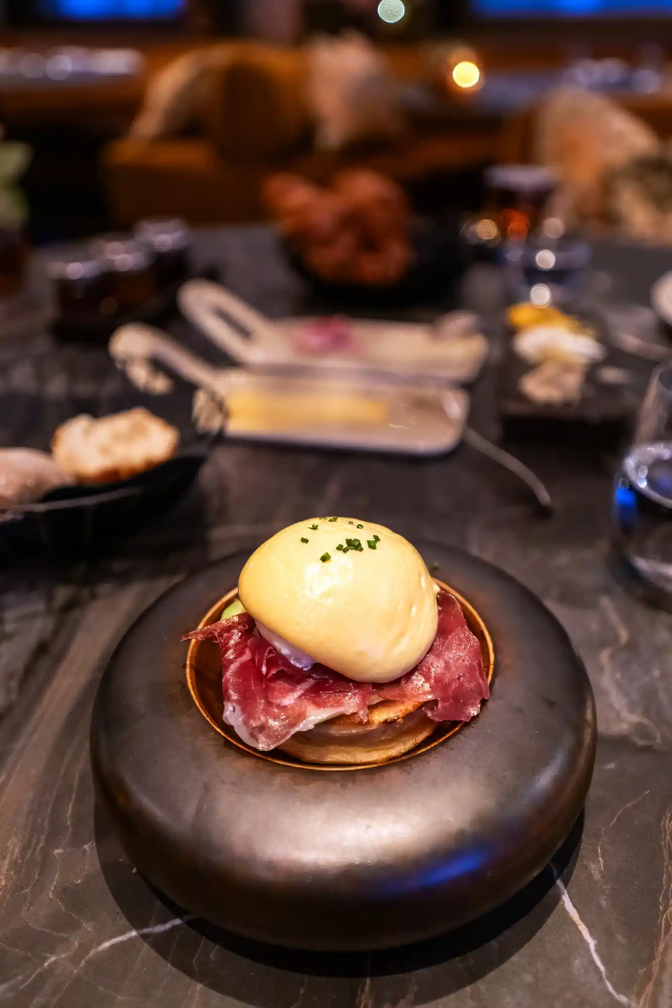 Breakfast egg benedict at Hotel TwentySeven in Amsterdam