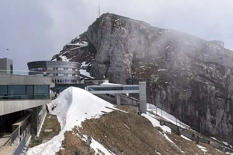 Riding Two Gondolas to the Pilatus Summit 4 Pilatus Summit Hotel