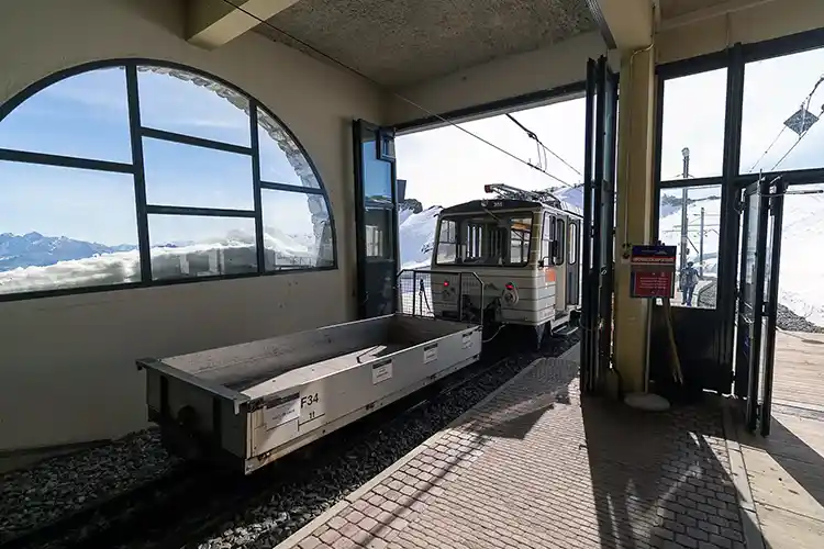 Rochers de Naye by Cogwheel Train – A Swiss Mountain Journey 5 Cogwheel train hall