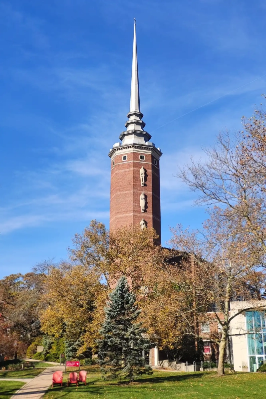 Bell tower of the Weaver Chapel in Springfield, Ohio