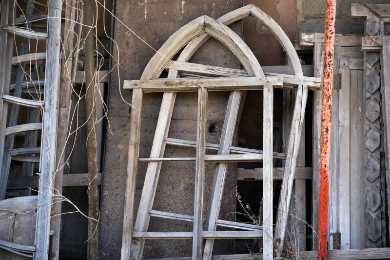 Old palace window frame