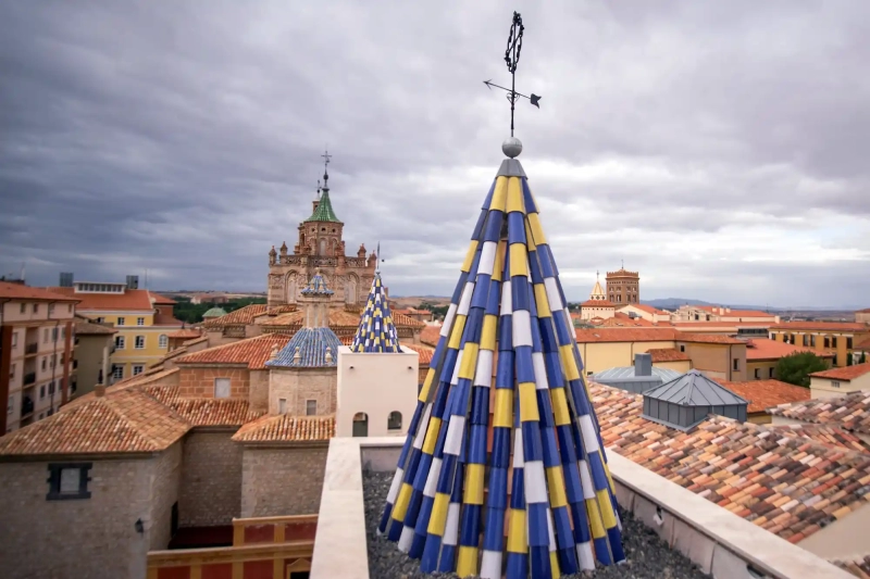 Pointy ceramics tower in Teruel