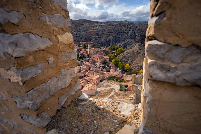 City walls of Albarracin with views 