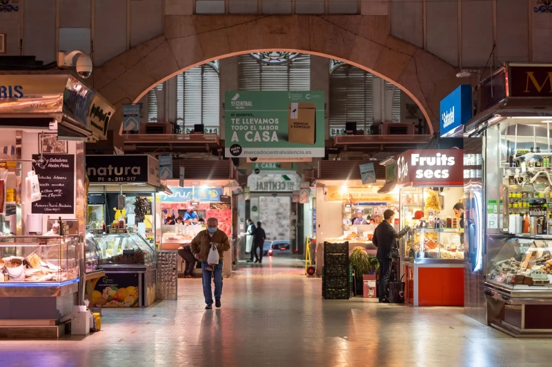 Empty Mercado Central in Valencia