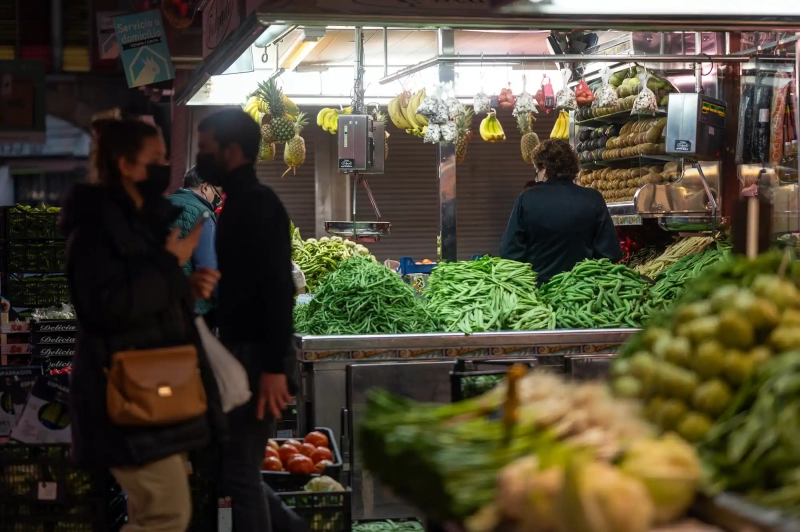 Greens market stand in Valencia