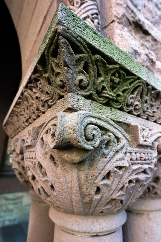 Warder Library column stones