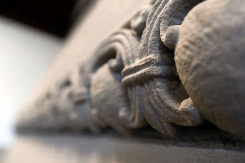 Fireplace stone decoration